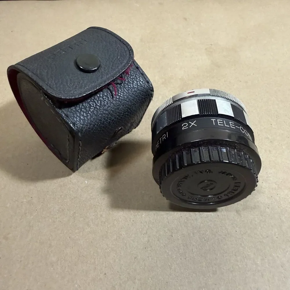PETRI Mount 2x Tele-Converter Japan Kuribayashi Camera Lens Accessory / Case